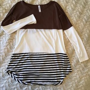Brown stripped blouse